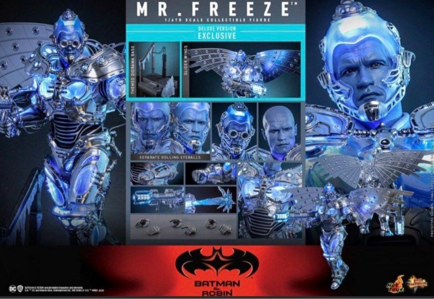 Hot Toys MMS800 Mr. FREEZE BATMAN& Robin 1/6 Figure Deluxe Version in stock