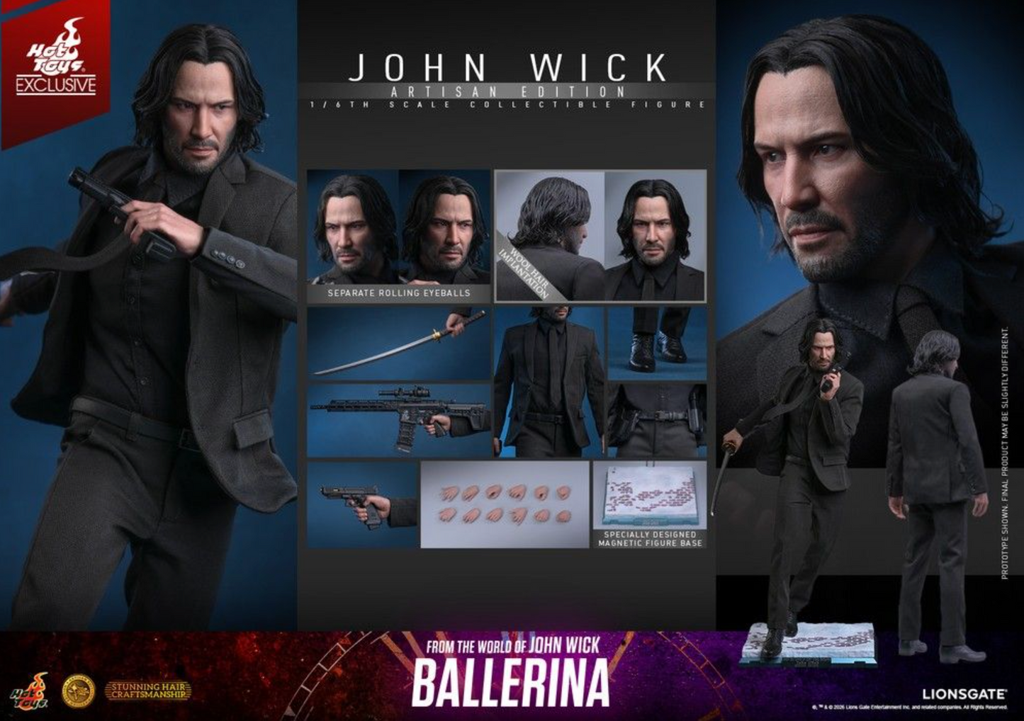 New Hot Toys MMS864AE 1/6 Ballerina Wick Action Figure Artisan Edition