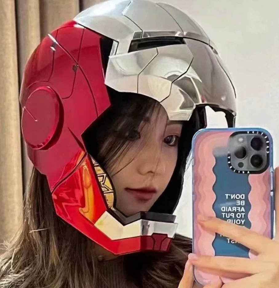 Iron Man Gold MK5 Helmet Electronic Voice Activated Open&Close Mask Autoking