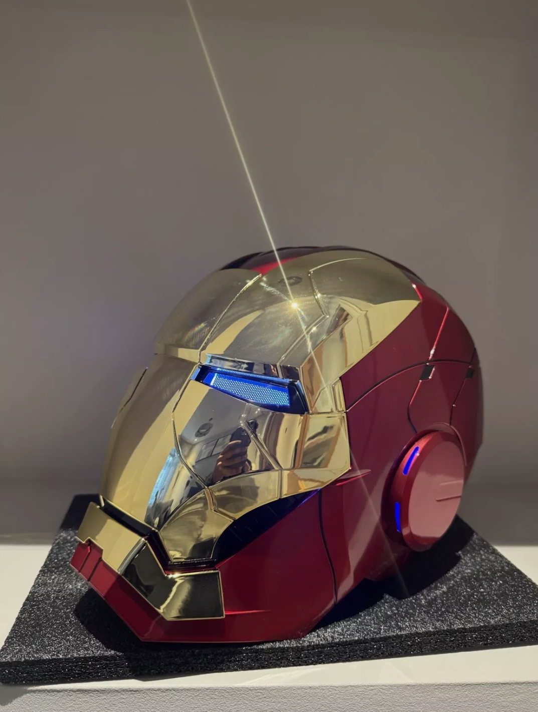 Iron Man Gold MK5 Helmet Electronic Voice Activated Open&Close Mask Autoking