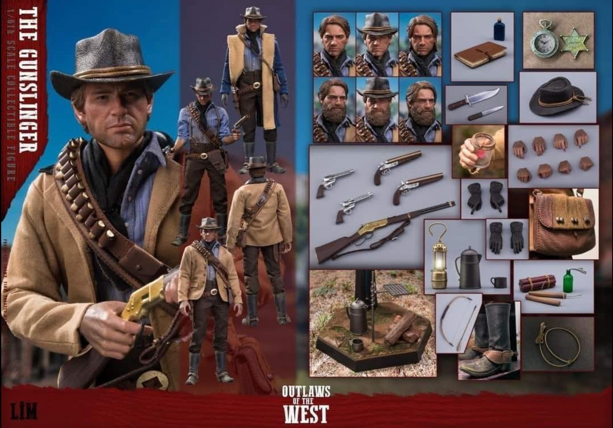 New LimToys LIM008 1/6 Arthur Morgan 12" Action Figure 2 Heads Model Toy