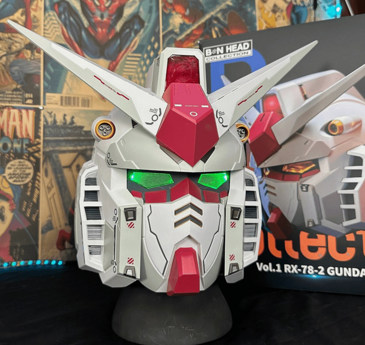 Anime Mobile Suit Gundam RX-78-2 LED Shine 1:1 Helmet Mask Armor Cosplay Prop