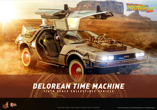 Hot Toys MMS738 Back To The Future Part III DeLorean Time Machine 1/6 Figure NEW