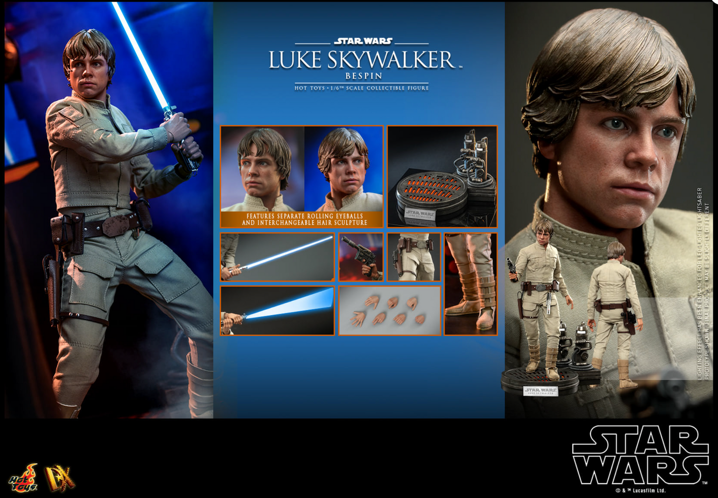 New Hot Toys DX24 Star Wars THE EMPIRE STRIKES BACK 1/6 LUKE SKYWALKER BESPIN
