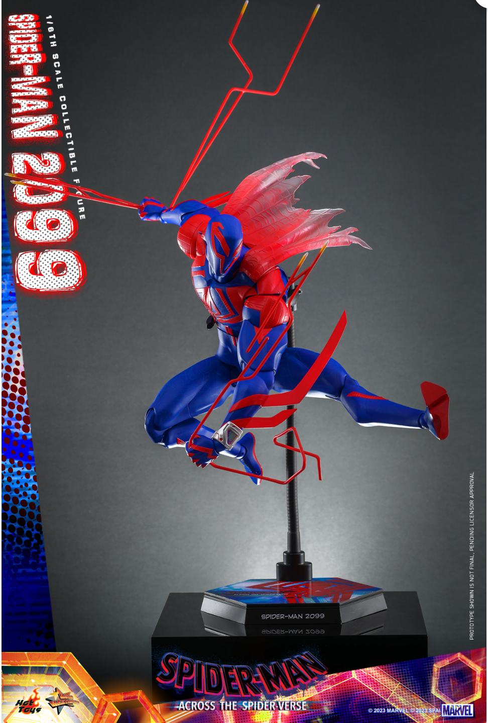 New Hot Toys MMS711 Spider-Man: Across the Spider-Verse Spider-Man 2099 Figure