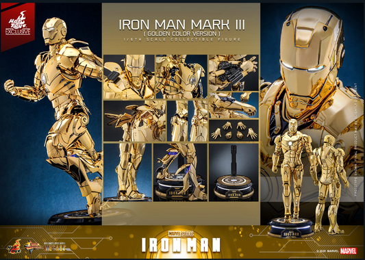 Hot Toys MMS764D69 Iron Man Mark 3 iii (Golden Color Version) 1/6 Figure NEW