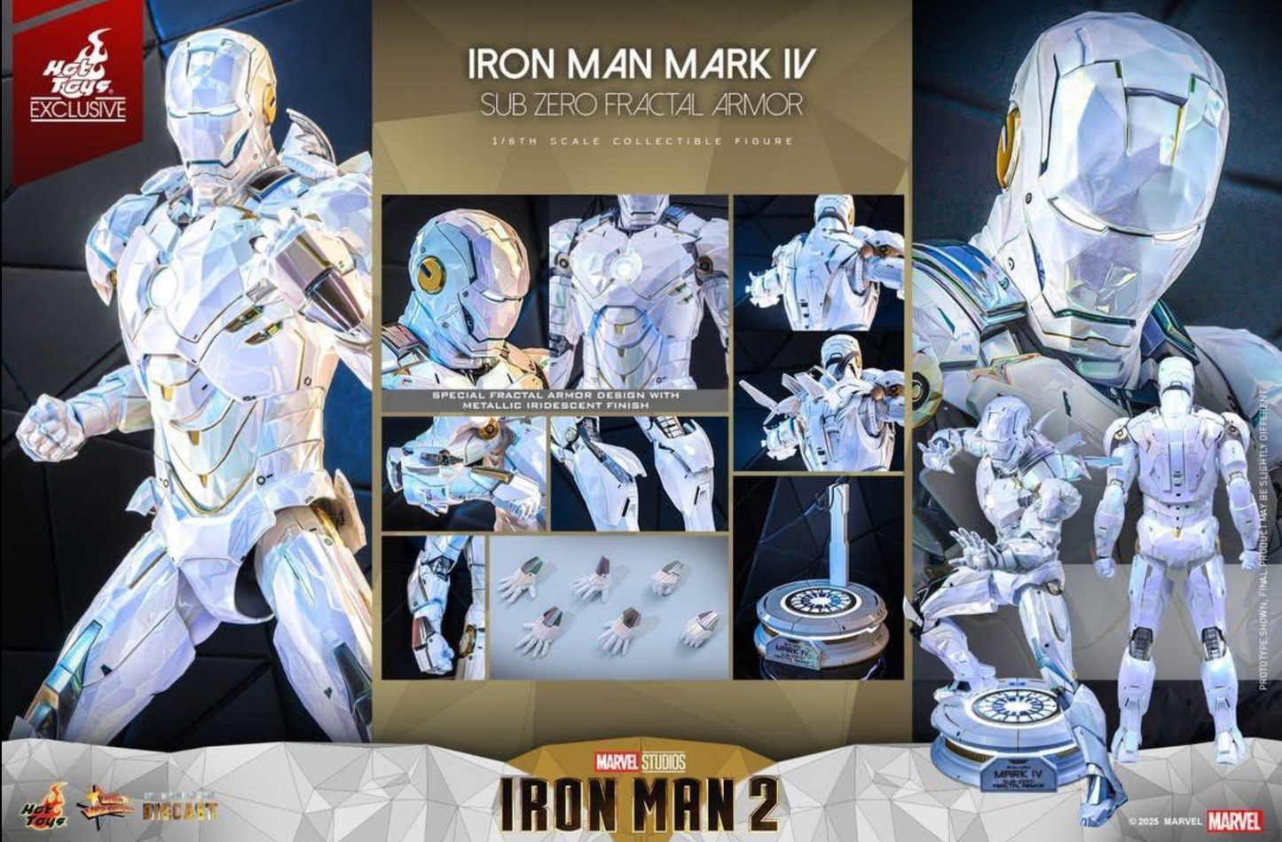 HotToys MMS830 Iron Man 2 Action Figures 1/6 Mark 4 SUB-ZERO FRACTAL ARMOR HT