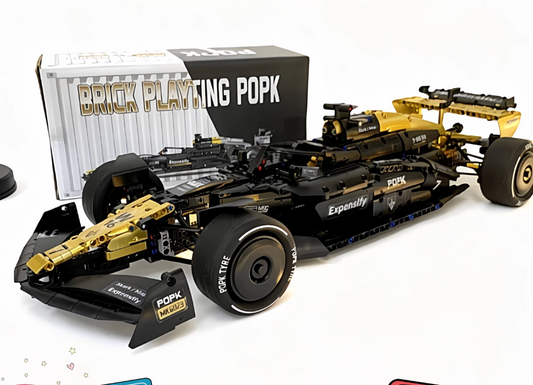 F1 1:8 Apex Gp Car building blocks car new black gold mercedes-benz